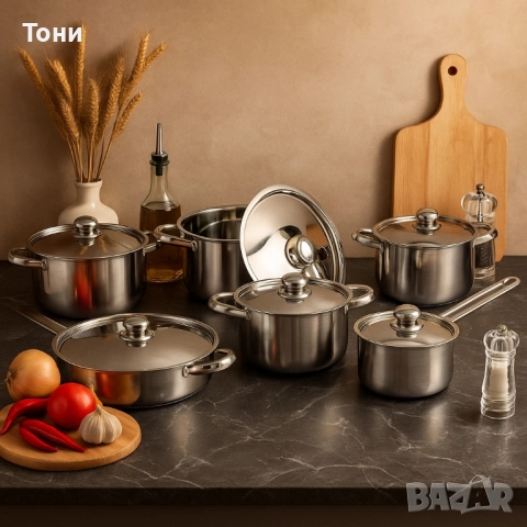 Професионален комплект тенджери Zeiplteir - 12 части, снимка 1