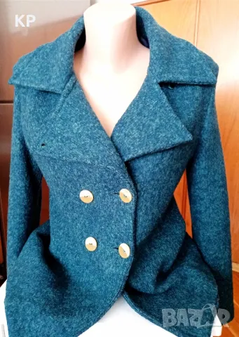 Зелен вълнен блейзър /палто M/L размер 