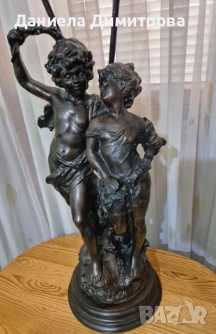 Разкошна и масивна нощна лампа в стил Арт деко, снимка 5 - Други - 50764300