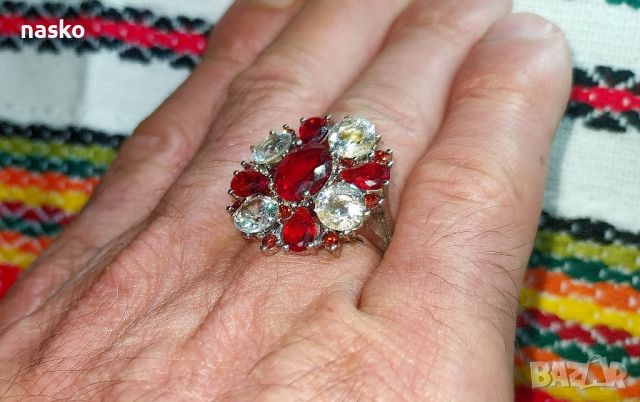 Бароков дамски пръстен, снимка 4 - Антикварни и старинни предмети - 46463066