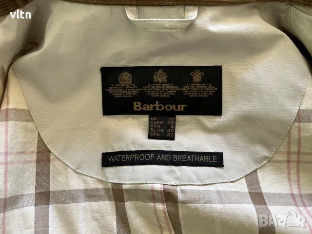 BARBOUR COTTON TOUCH HAMPSHIRE Дамско яке водустойчиво рз 12/M, снимка 7 - Якета - 47971319