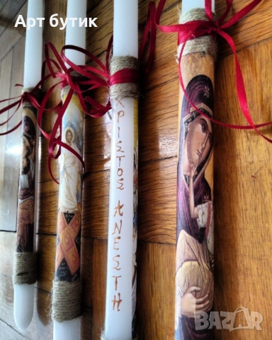 Декорирани свещи за Кръщене, снимка 3 - Декорация - 52575639