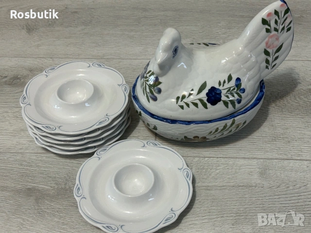 Порцеланов комплект за яйца , снимка 10 - Прибори за хранене, готвене и сервиране - 53323402