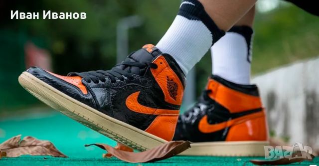 маратонки Nike Jordan 1 Retro High OG Shattered Backboard 3.0 номер 42,5-43  оригинални , снимка 5 - Маратонки - 46434276