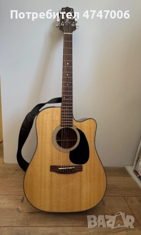 Висококачествена електроакустична китара и калъф/чанта