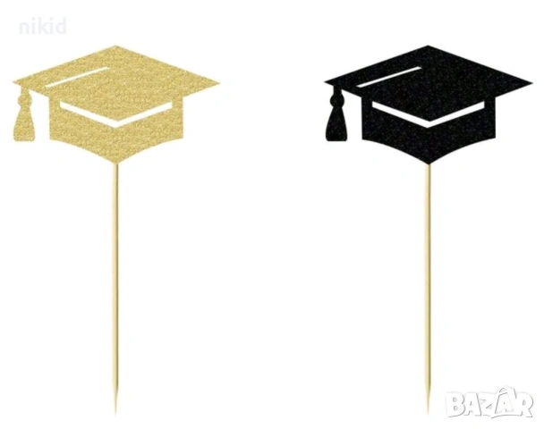 абитуриентска шапка тога завършване бал топер топери за мъфини украса декор, снимка 6 - Други - 33466894
