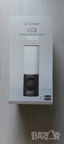 EZVIZ LC3 2K+ Smart Security Light Camera с 32GB вградена памет