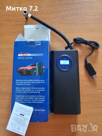 Преносима въздушна помпа за гуми за кола, снимка 4 - Друга електроника - 51217393