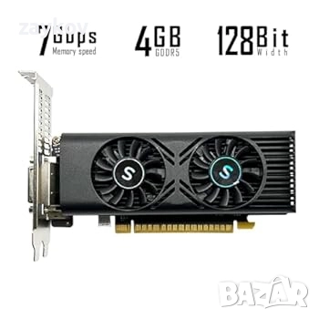 SAPLOS GTX 1050 видеокарта за компютър, 4GB GDDR5 128-bit, HDMI DisplayPort DVI-D, GPU, снимка 2 - Видеокарти - 51770821