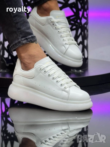 Alexander McQueen Бели Мъжки Маратонки 