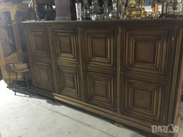 Стар шкаф за трапезария, хол, кухня масив., снимка 2 - Антикварни и старинни предмети - 49766671