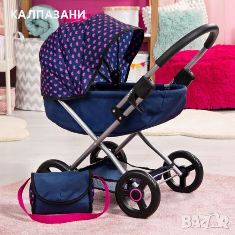 BAYER Количка за кукли COSY с чанта, одеяло и възглавница синя 12754AA, снимка 13 - Кукли - 45666985