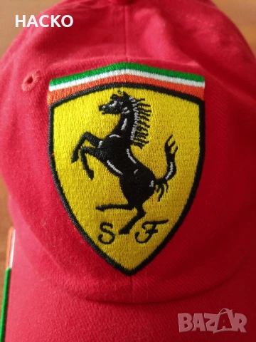 Бейзболна Шапка на отбора на ФОРМУЛА 1 SCUDERIA FERRARI SANTANDER RASING 100% Оригинална от АНГЛИЯ, снимка 2 - Шапки - 50785754