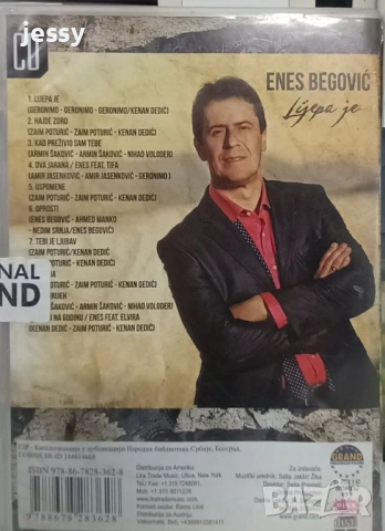 Enes Begovic - Ljepa je , снимка 2 - CD дискове - 53839187
