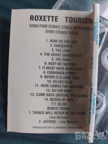 Roxette – Tourism - аудио касета музика, снимка 2 - Аудио касети - 54092795