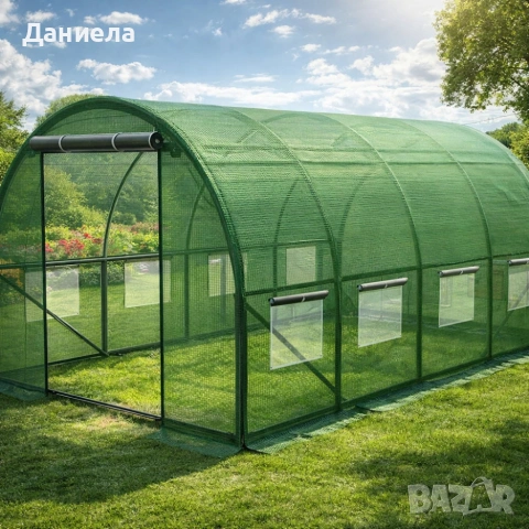Градинска четирисегментна оранжерия - професионална защита за вашите култури - 4 х 2,5 х 2м