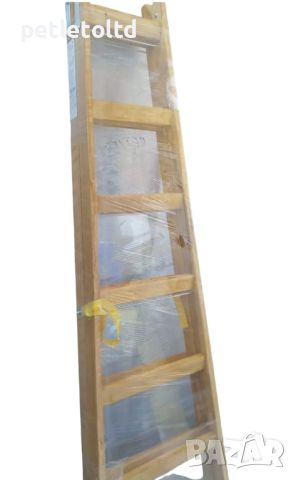 Дървена стълба подсилена с метални шпилки МОДЕЛ 2024 Височина 222 см / 7 стъпала, снимка 3 - Друго - 25645344