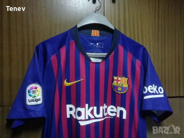 Barcelona Nike 2018/2019 оригинална тениска фланелка Барселона размер L, снимка 5 - Тениски - 48884865