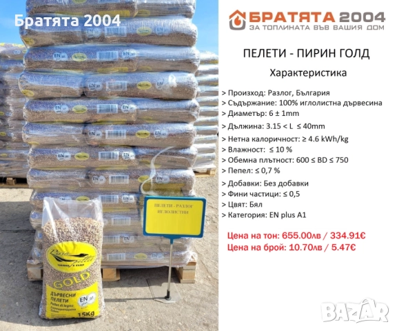 Пелети от Борса БРАТЯТА 2004, дванадесет вида Пелети от цяла България - цени на едро и дребно, снимка 5 - Пелети - 31523802