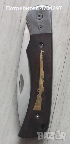 Сгъваем нож с дървена дръжка , снимка 2 - Ножове - 53130180