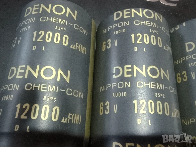 Японски кондензатори Denon / Nippon Chemi-con 12000uF/63V, снимка 4 - Ресийвъри, усилватели, смесителни пултове - 52676646