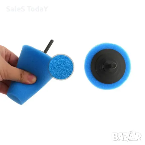 Комплект гъби за полиране и почистване с накрайник, 4бр, снимка 7 - Аксесоари и консумативи - 49824848