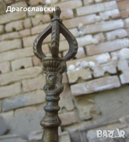стара настолна камбана сова, Ваджра, лот, кринолин месинг бронз лот, снимка 6 - Антикварни и старинни предмети - 28884606