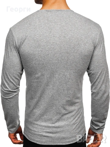 Тениска с дълъг ръкав (лонгслив/longsleeve) и 3 копчета