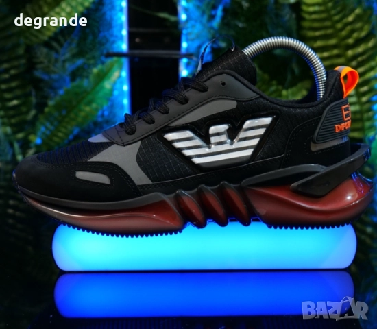 Emporio Armani Цвят Черно и Оранжево, снимка 3 - Маратонки - 51610991