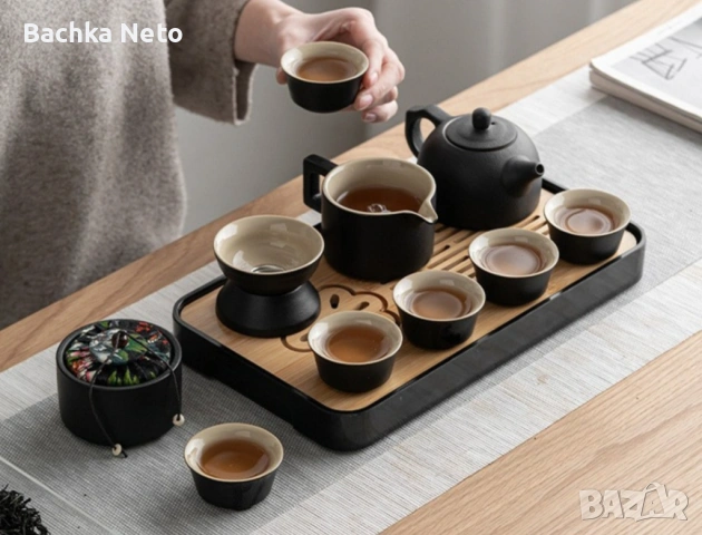 Преносим керамичен комплект за чай , снимка 3 - Сервизи - 54239481