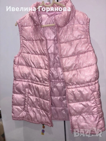 Детски розов елек Benetton 5-6г., снимка 5 - Детски якета и елеци - 52058993