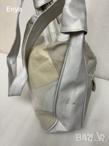 Дамска чанта за през рамо - цвят бежово-бяло, снимка 6 - Чанти - 54149218