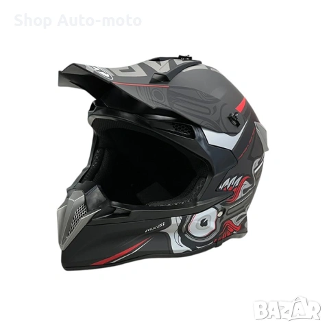 Кросова каска Automat, S, M, L и XL, Matt Black/Grey Red, снимка 2 - Аксесоари и консумативи - 53979117