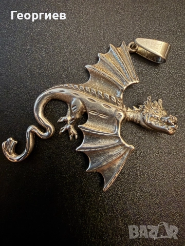 Сребърна висулка Дракон