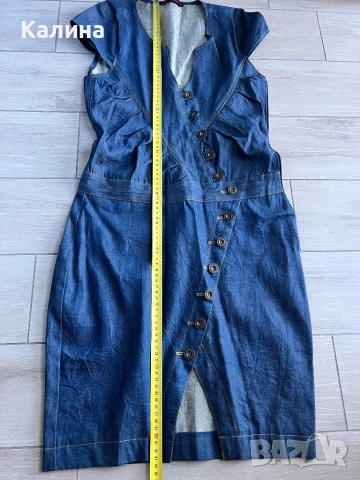 ЧИСТО НОВА Дънкова рокля, снимка 2 - Рокли - 52559676