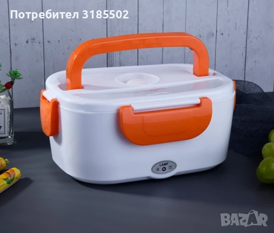 Електрическа кутия за храна с две прегради. Съхранете своя обяд свеж, топъл и вкусен. Лесно почиства, снимка 3 - Кутии за храна - 51277361