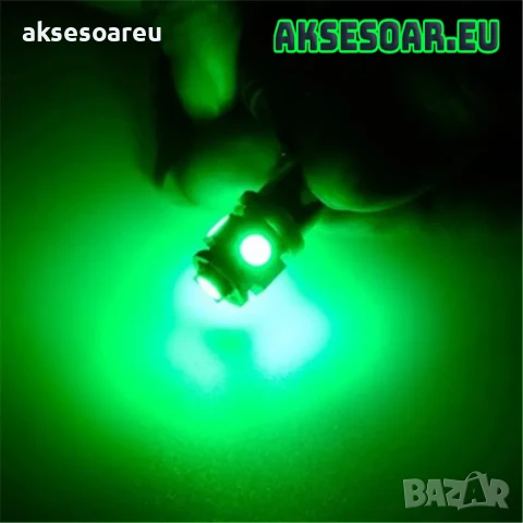 2 бр. нови Габаритни крушки BA9S 5 SMD 5050 Автомобилна LED вътрешна лампа крушка за номер и врата, снимка 6 - Аксесоари и консумативи - 50485147
