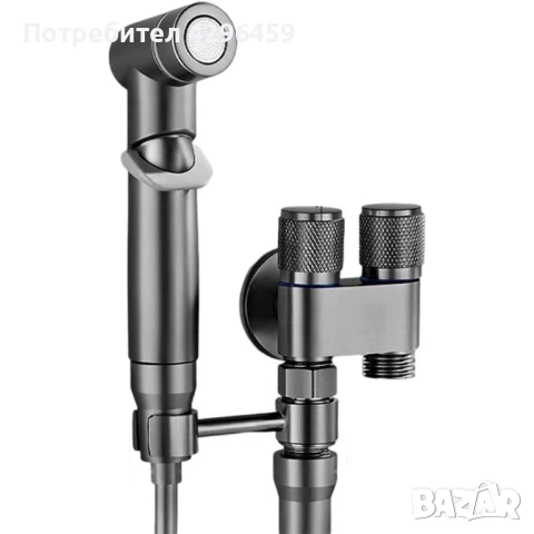 Хигиенен душ 100см, въртене на 360 градуса, сив мат, снимка 5 - Душове - 51288427