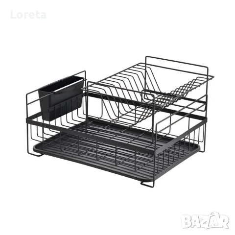 Сушилник за съдове Rosberg 2 нива, поставка за прибори и чинии, снимка 5 - Сушилни - 53437850