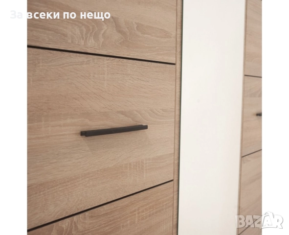 Гардероб с огледало SOLO 3D2S дъб сонома Код P1463, снимка 6 - Гардероби - 52327215