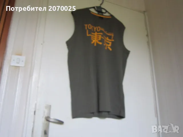 Нова мъжка тениска без ръкав 100% памук, №XXL