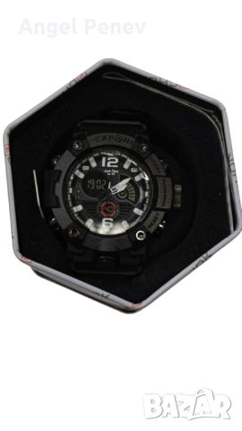 Водоустойчив спортен дигитален часовник EXPONI "Двоен екран,подсветка,аларма, хронометър и др. , "