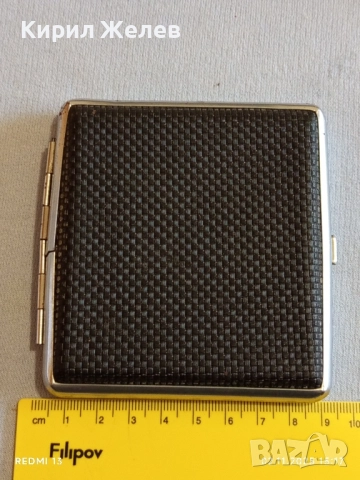 Винтидж метална табакера с кожа за КОЛЕКЦИЯ ДЕКОРАЦИЯ 49035, снимка 7 - Други ценни предмети - 52264176