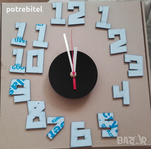 НОВ часовник стенен / обратно въртене /  Crazy clock ZEGARA Полша, снимка 1 - Стенни часовници - 45071228