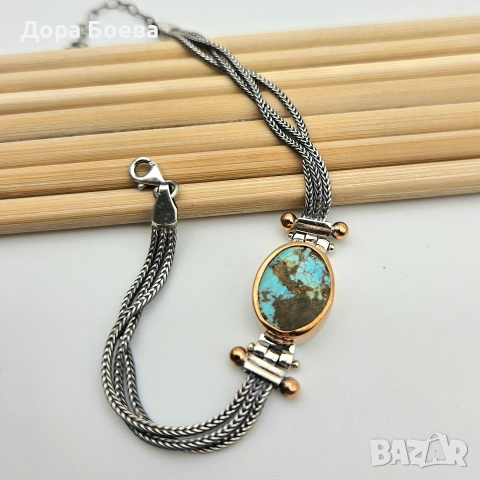 Сребърна гривна: "Тюриел", снимка 4 - Колиета, медальони, синджири - 52725390