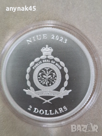 Сребро 1 oz. icon кралица Елизабет, снимка 2 - Нумизматика и бонистика - 53481065