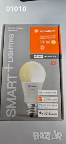 Смарт крушка Ledvance SMART+14W/100w E27 1521lm A60/2700K dimmer wi-fi