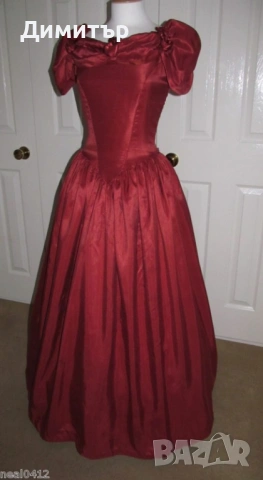 Рокля във викториански стил цвят вишна, снимка 6 - Рокли - 54242954