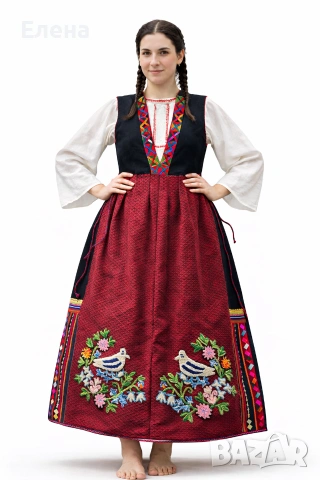 Автентична старозагорска носия. Сукман, престилка и риза