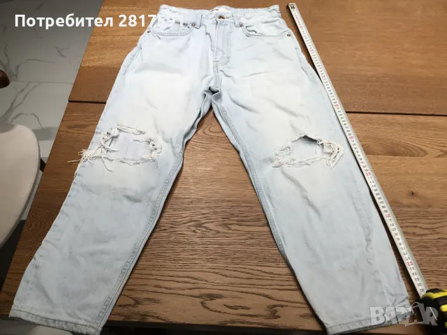 Светлосини детски дънки , Bershka, размер 36, снимка 1 - Детски панталони и дънки - 49088183